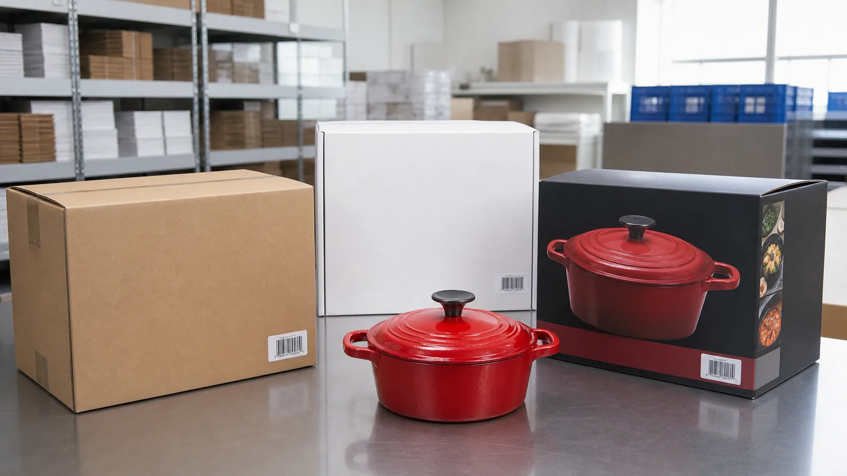 Private label Dutch oven packaging box options for cookware brands