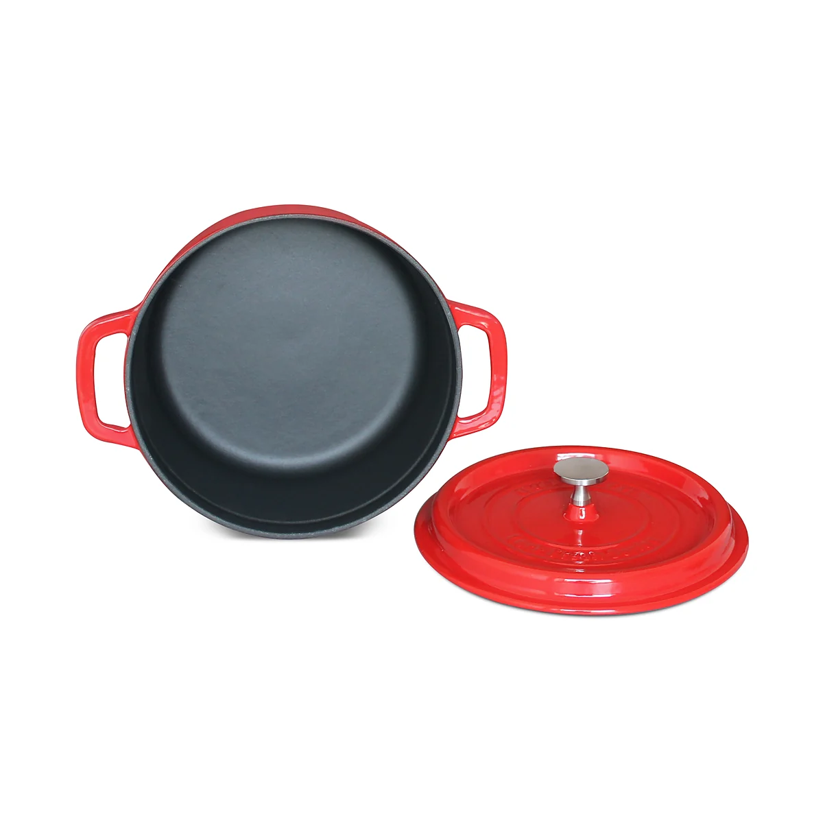 Round enameled cast iron Dutch oven product reference for OEM buyers